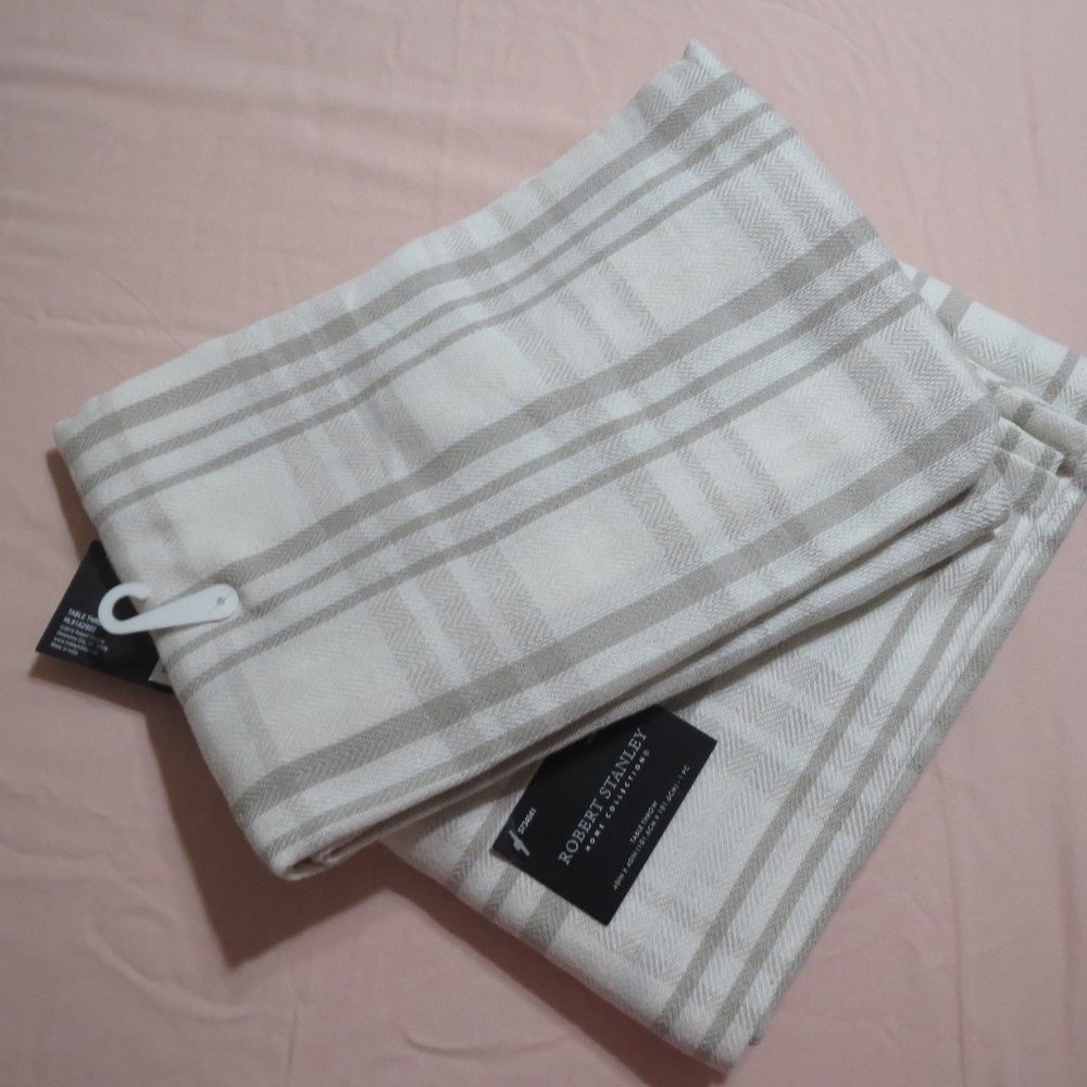 ROBERT STANLEY TABLECLOTH/TABLE THROW/SQUARE 40" X 40"/MACHINE WASH&DRY/NWT